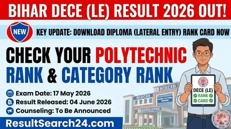 Bihar DECE (LE) Result 2026