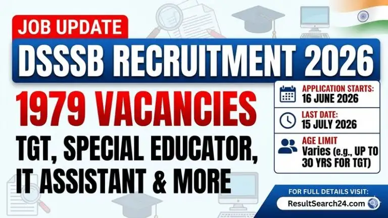 DSSSB Recruitment 2026