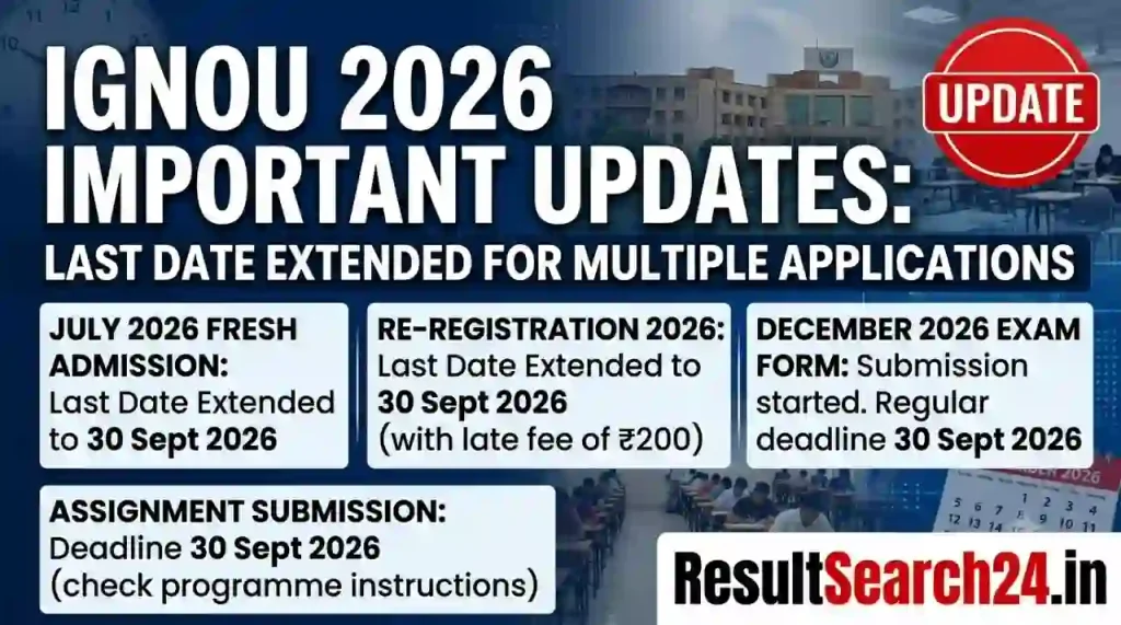 IGNOU Admission Update 2026